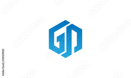 Creative Vector Illustration Logo Design. Initial Letter G and Letter P Concept. 