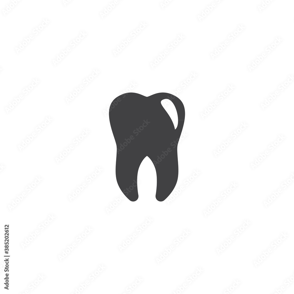 Shiny tooth icon for graphic and web design Shiny tooth icon for graphic and web design