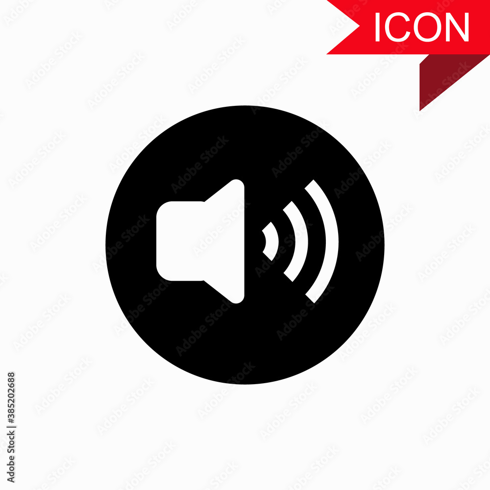 Speaker in the circle button for graphic and website Speaker in the circle button for graphic and website