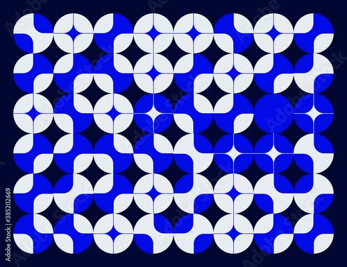 Neo Modernism Inspiried Artwork With Meta Design Geometric Pattern Composition