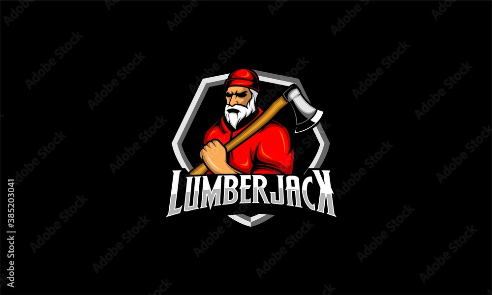 Lumberjack logo emblem