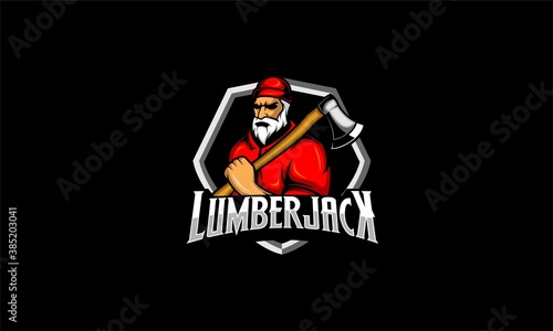 Lumberjack logo emblem