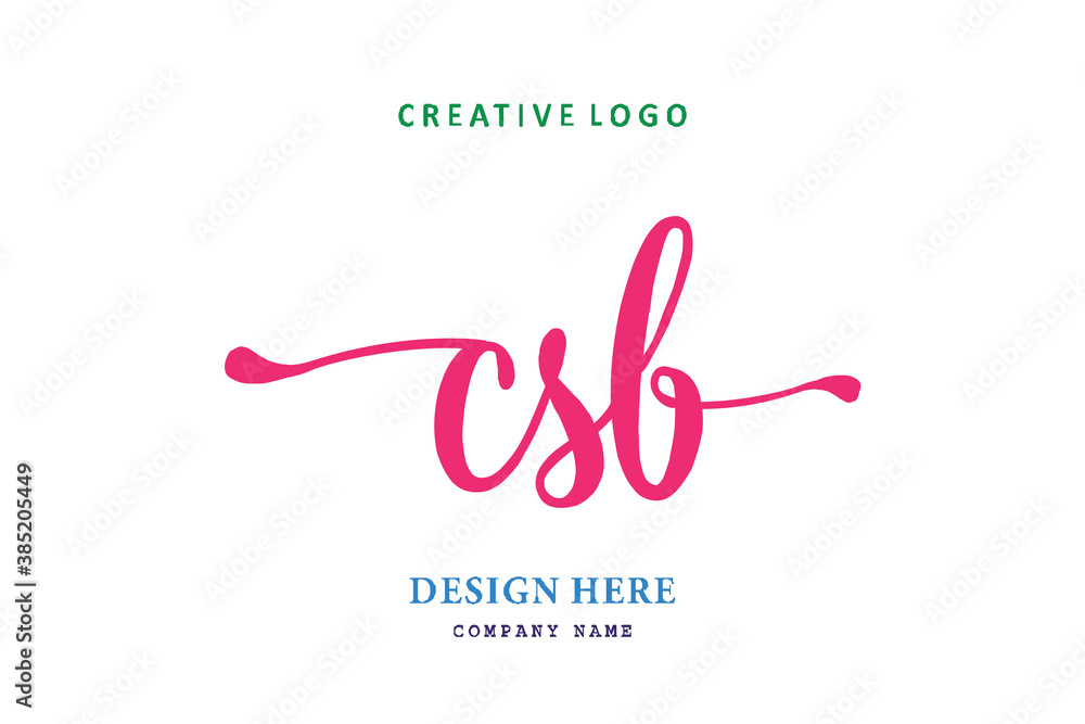 simple CSB typeface logo is easy to understand, simple and ...