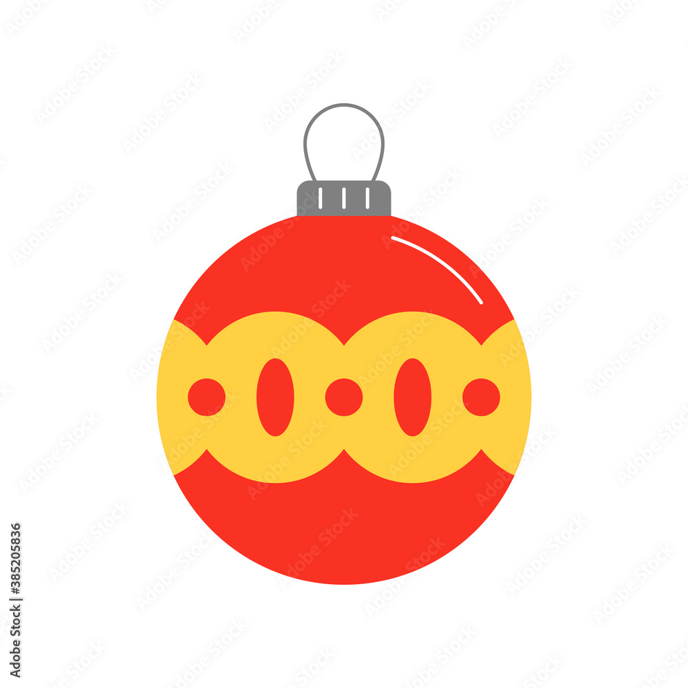 Christmas ball icon. Xmas bauble for holiday decoration. Vector illustration. Christmas ball icon. Xmas bauble for holiday decoration. Vector illustration.