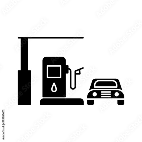 gas station vector icon on white background