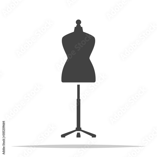 Dress form mannequin icon vector isolated