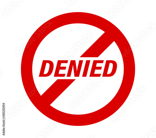 Denied prohibition vector icon, Denied Free Download Denied prohibition vector icon, Denied - GFXLoad