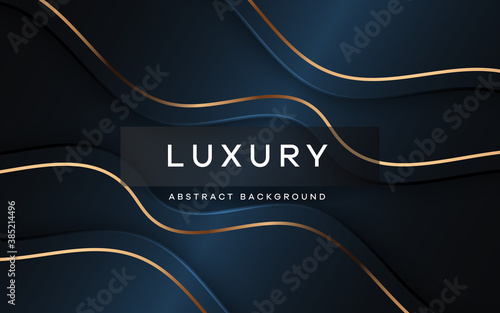 Luxury navy blue background with overlap layer