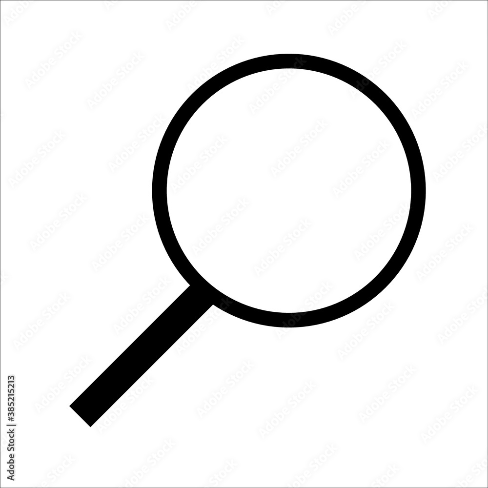 Search icon vector. Glyph symbol magnifying glass Search icon vector. Glyph symbol magnifying glass