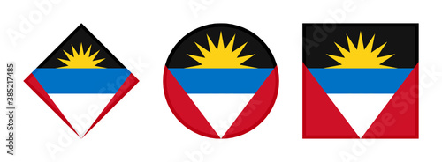 antigua and barbuda flag icon set. isolated on white background Free Download antigua and barbuda flag icon set. isolated on white background - GFXLoad