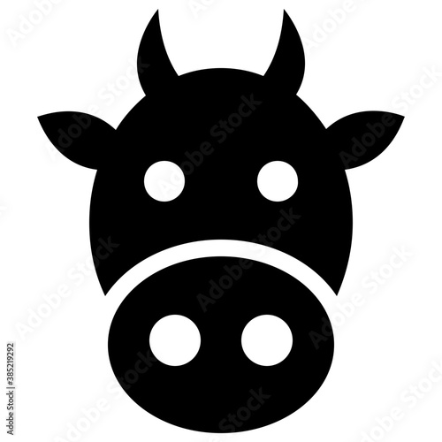 
An animal face, cow
 