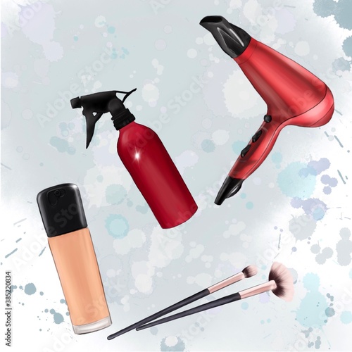Make up style set accessories . High quality photo