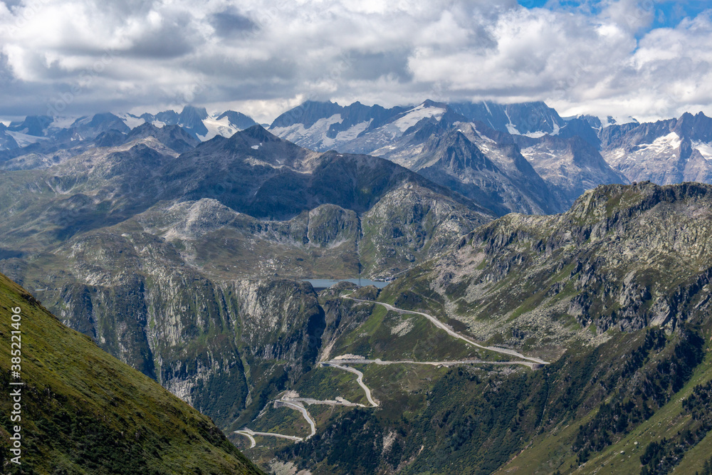 Majestic beautiful mountains view on Swiss Alps, beauty of fresh green nature, Switzerland Majestic beautiful mountains view on Swiss Alps, beauty of fresh green nature, Switzerland