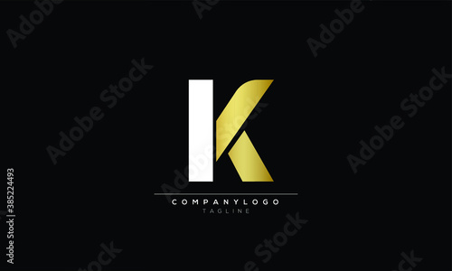 KT Abstract initial monogram letter alphabet logo design
