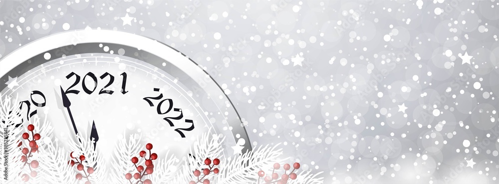 Naklejka premium New Year's Eve 2021. Vector illustration.