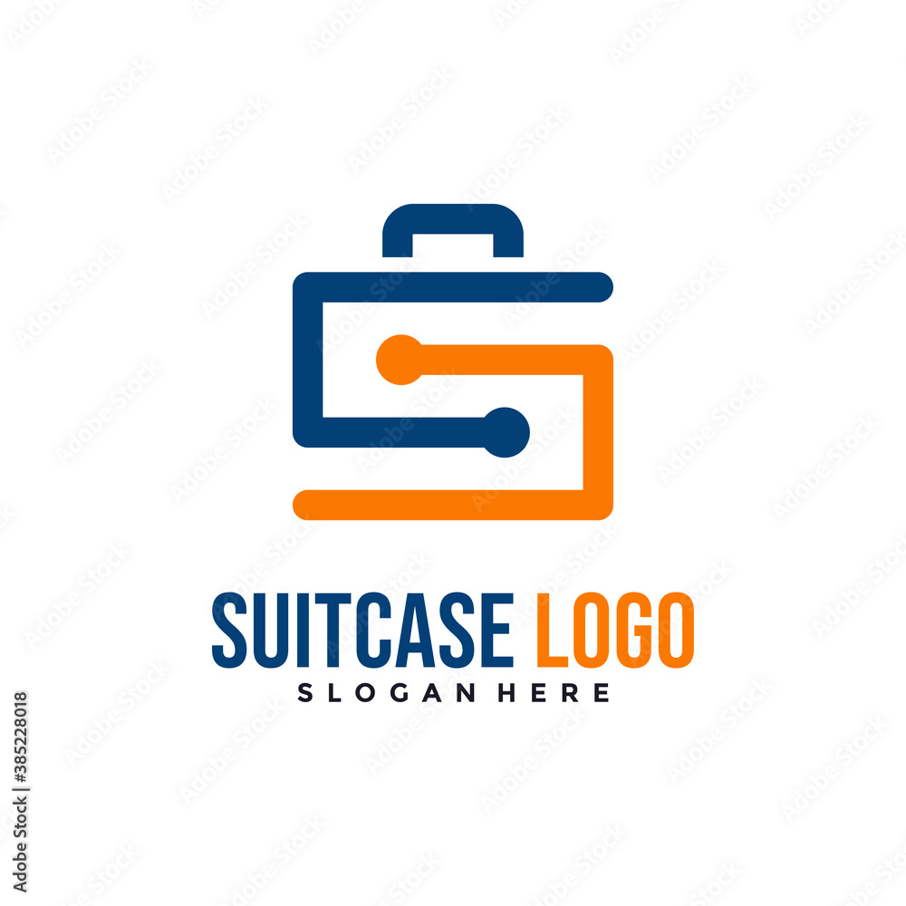 Letter S for modern business suitcase logo vector. Luggage logo template design. Letter S for modern business suitcase logo vector. Luggage logo template design.