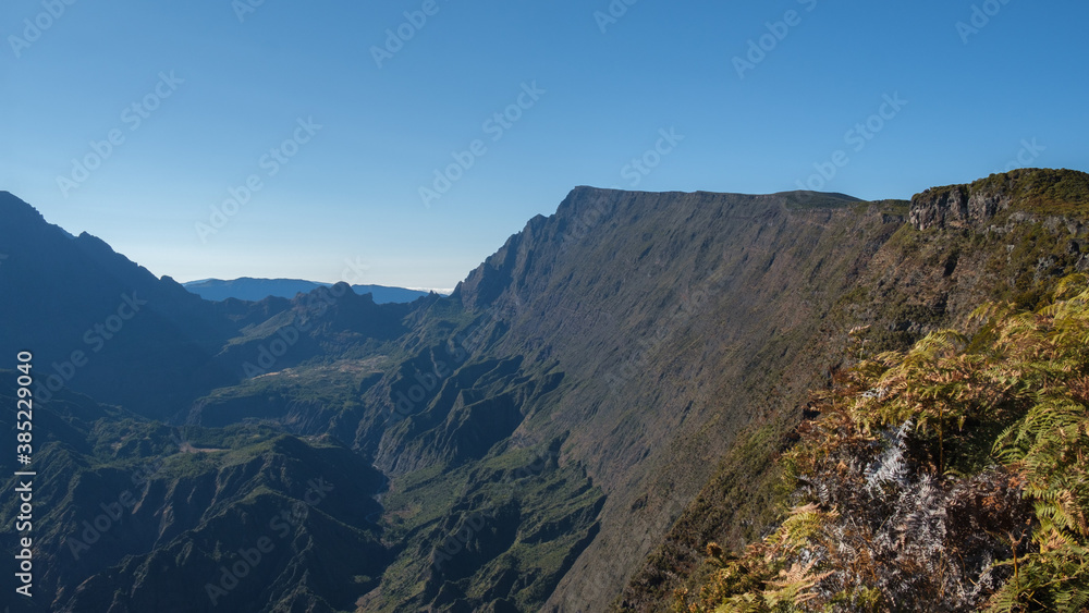Fototapeta premium View on the Grand Benar peak, Reunion Island
