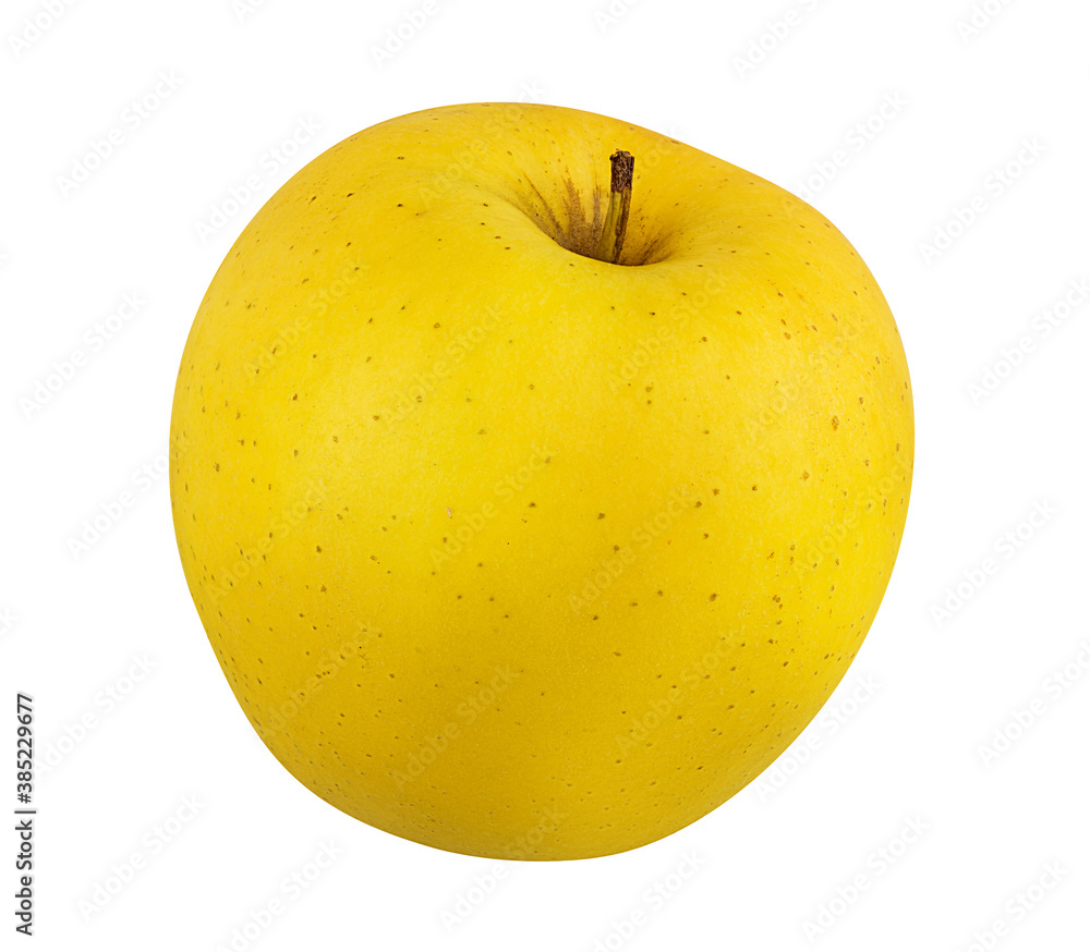 Fresh yellow apple isolated on white background with clipping path Fresh yellow apple isolated on white background with clipping path