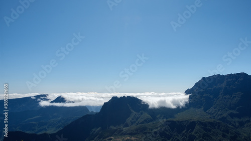 View on the mountains above the clouds