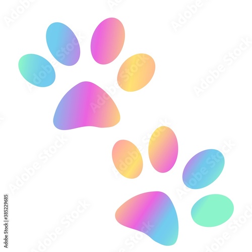 Print Hand-drawing silhouette animal paw. Element for design. © NATALIIA TOSUN