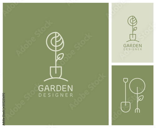 Image de marque, Pépinière, Pépiniériste, Paysagiste, Jardinier, urbaniste, architecte, Icône, Logo, Pictos, Publicité
