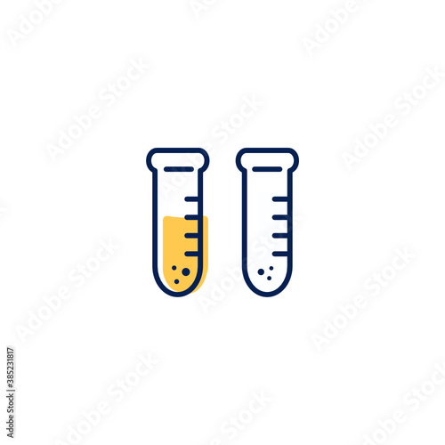 Chemistry and laboratory related line icon. Science and scientific equipment linear icons. Lab and experiment outline vector sign collection