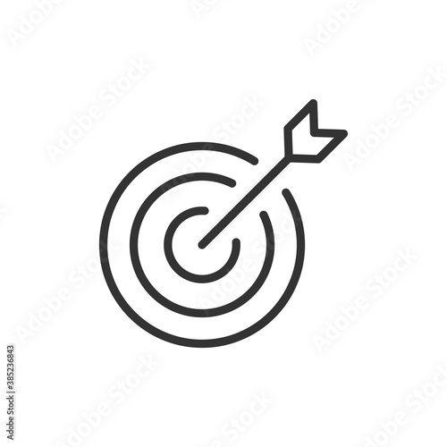 Target vector flat icon isolated on white background