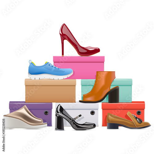 Vector Shoes Store Concept
