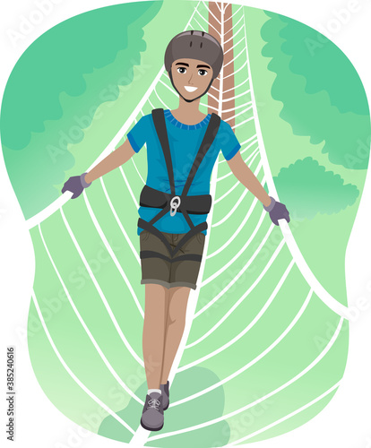 Teen Boy Black Burma Bridge...