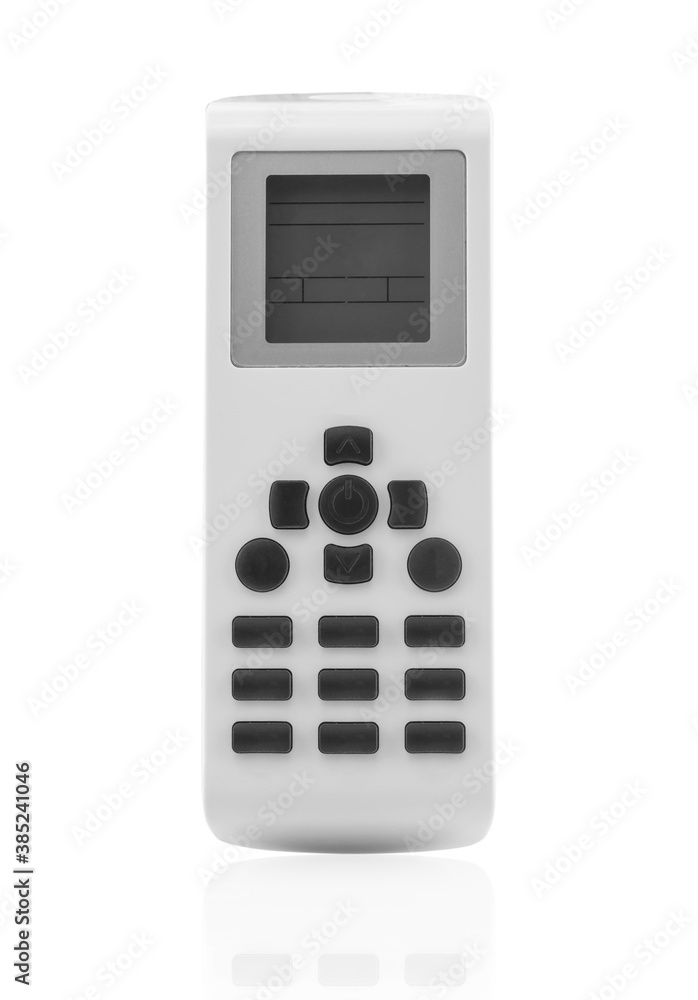 Air conditioner remote control isolated white background Air conditioner remote control isolated white background
