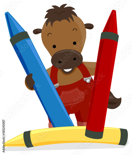 Farm Horse Crayons Primary ...