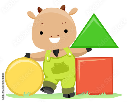 Farm Animal Goat Basic Shap...