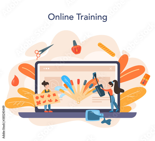 Manicurist service online service or platform. Beauty salon