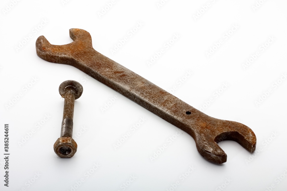 Spanner and bolt with nut