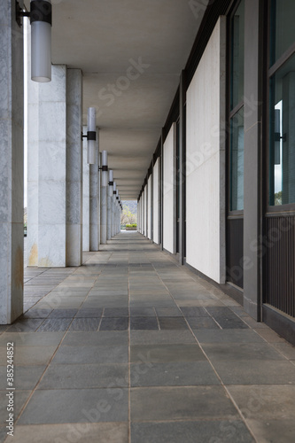 corridor with columns