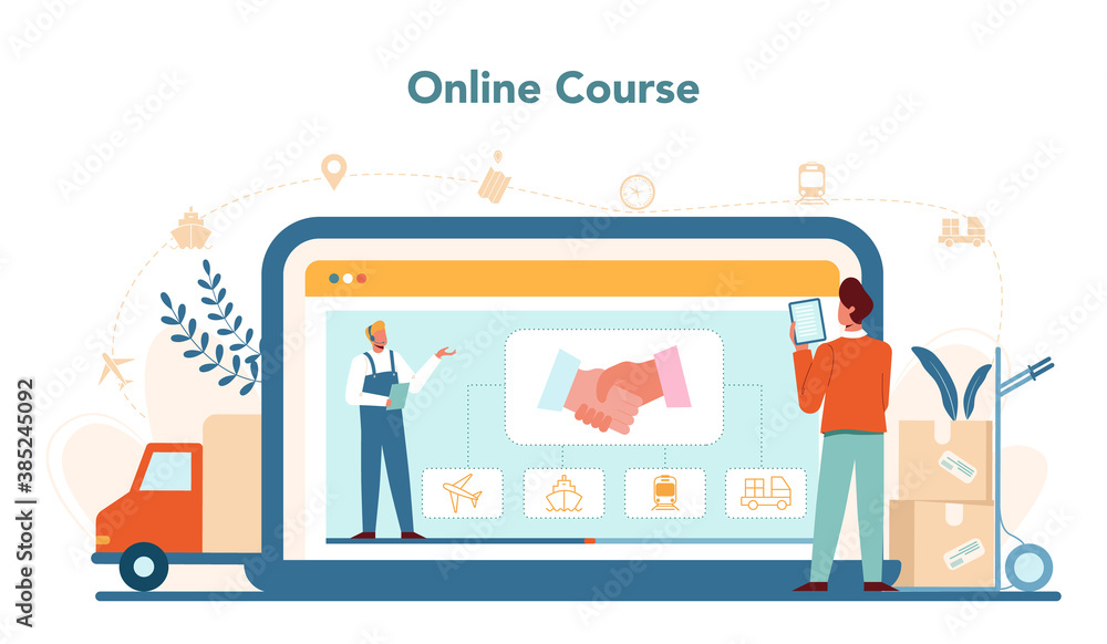 Logistic and delivery service online service or platform. Idea Logistic and delivery service online service or platform. Idea