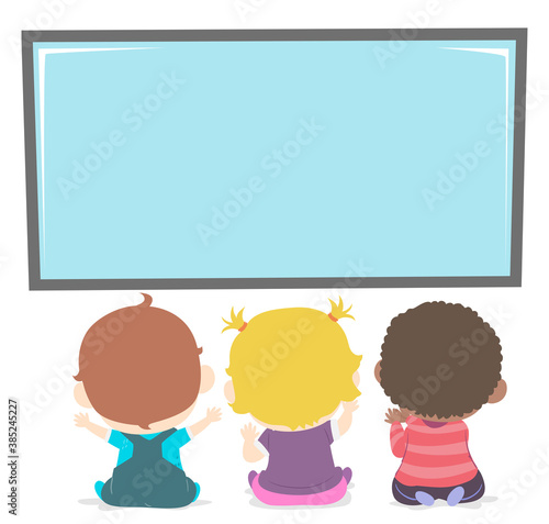 Kids Toddlers Learn Skills Watch Illustration