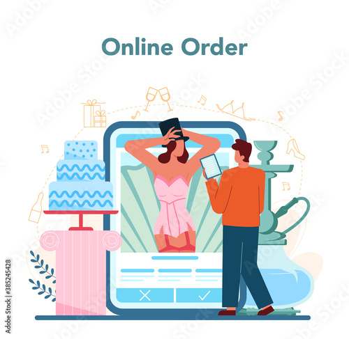 Female stripper online service or platform. Pole dancing girl