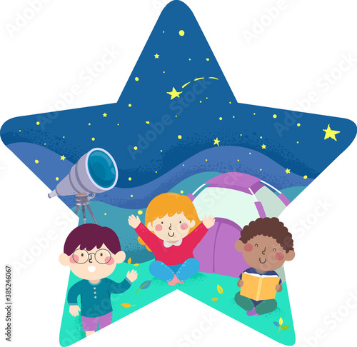 Kids Star Night Camp Tent S...