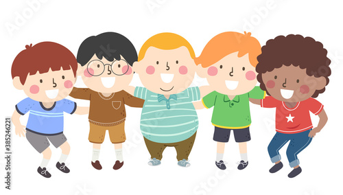 Kids All Boys Group Team Pl...
