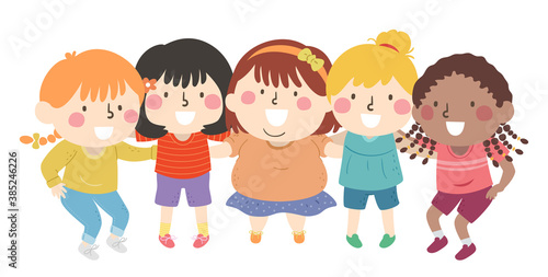 Kids All Girls Group Team P...