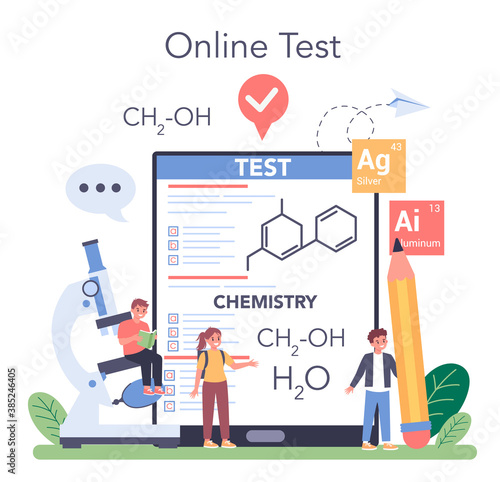 Chemistry online service or platform. Scientific experiment