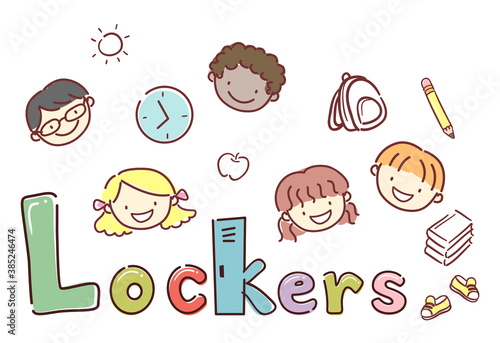 Stickman Kids School Locker...