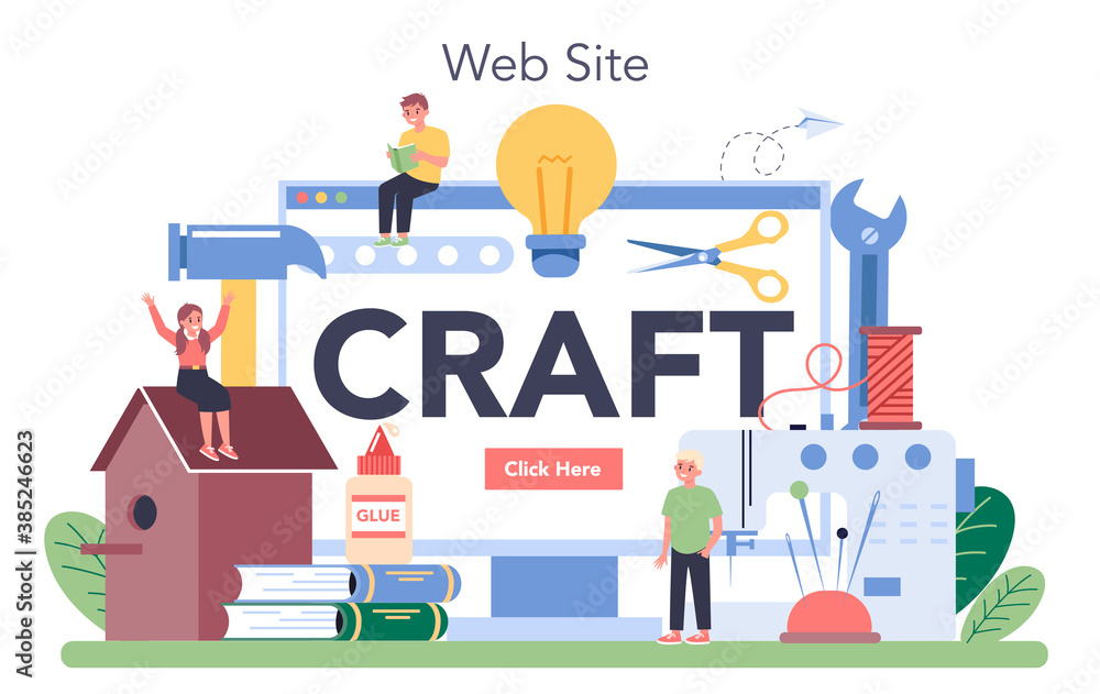 Art school online service or platform. Student holding art tools. Art school online service or platform. Student holding art tools.