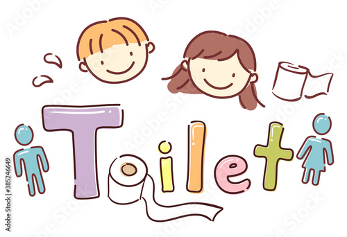 Stickman Kids School Toilet...