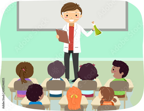 Stickman Kids Scientist Car...