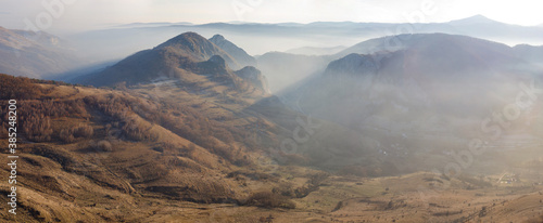 Misty mountains