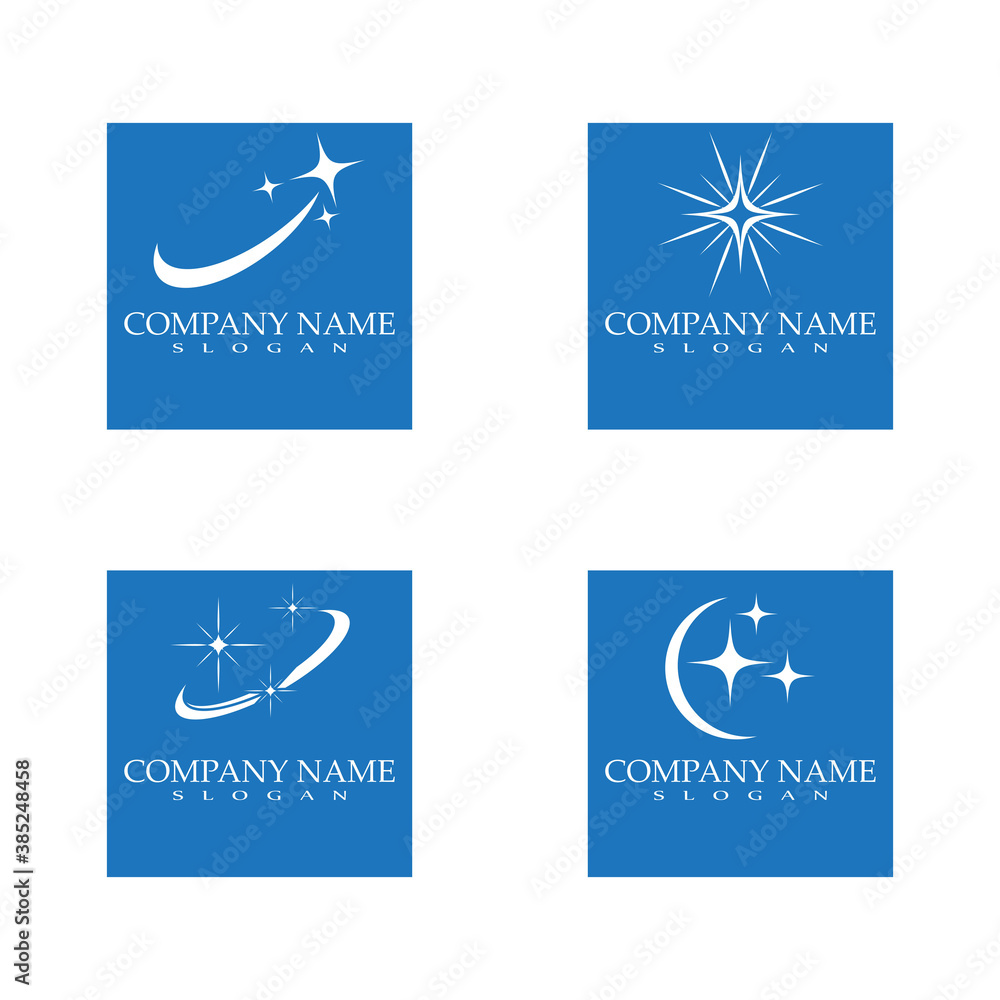 Obraz premium Set Star logo template vector icon illustration