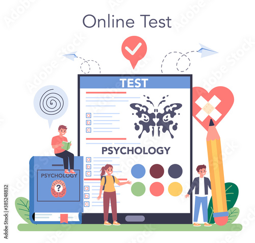 Psychology online service or platform. Mental and emotional