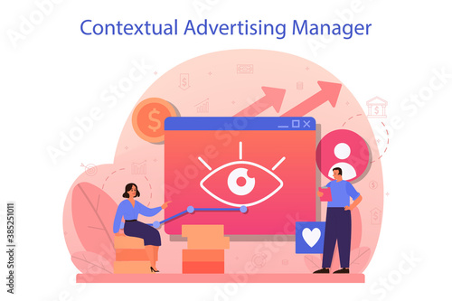 Contextual advertsing and targeting concept. Marketing campaign